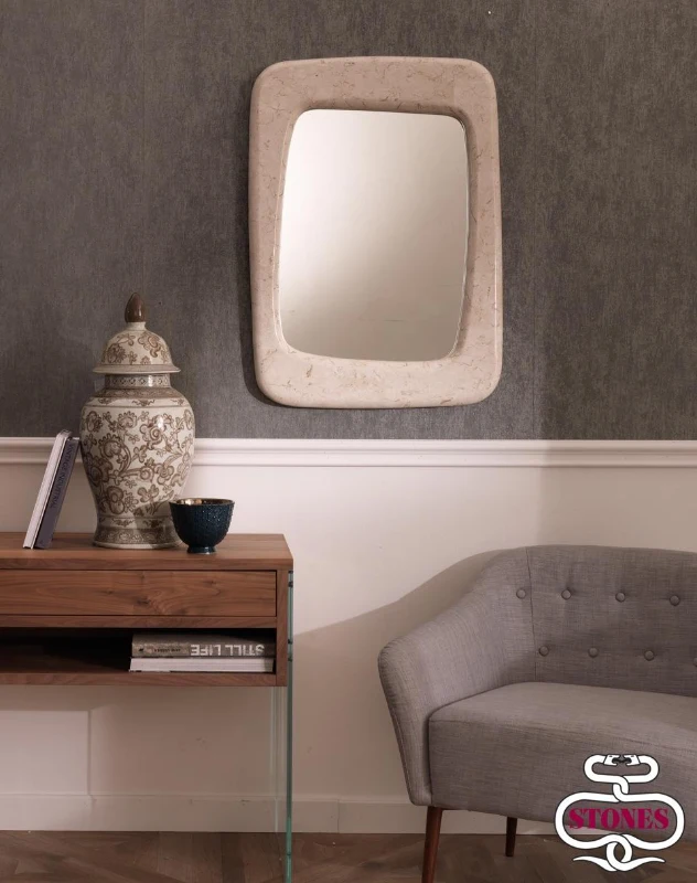 STONES Oglindă de perete (90 x 65 cm) H. 3.5cm