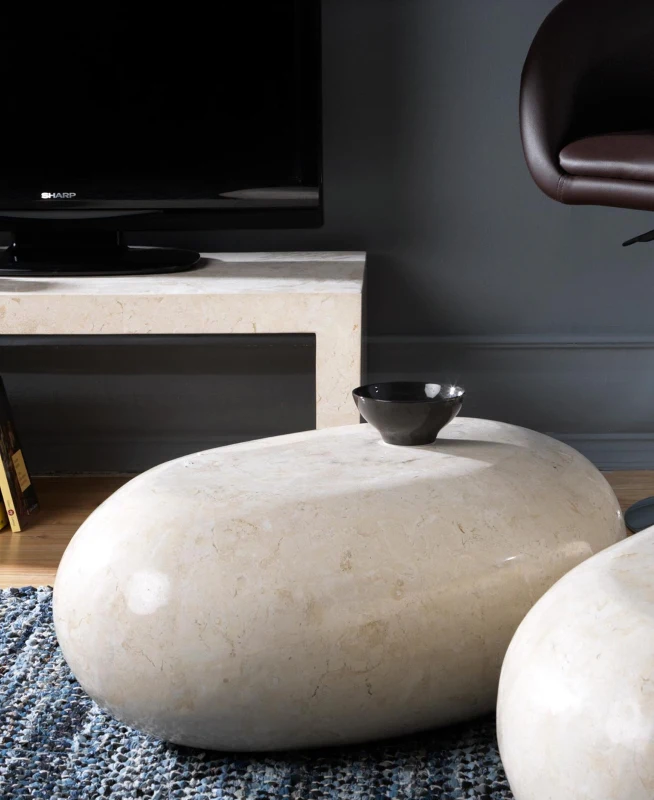 STONES Masă de cafea (50 x 75 x 27h) 75cm X 50cm H. 27cm