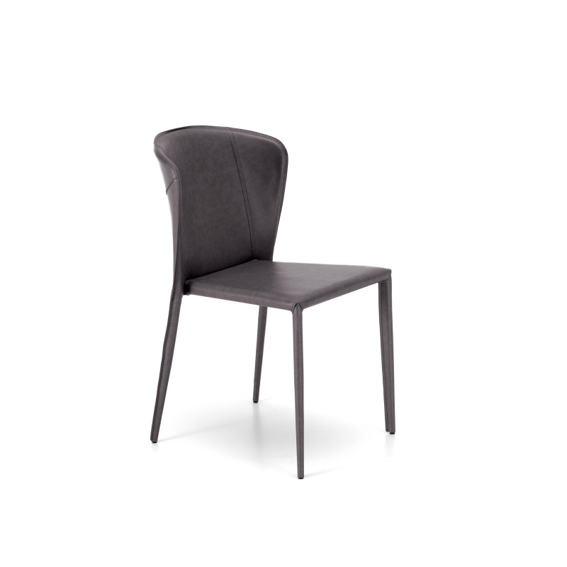 STONES Scaun din piele ecologică 49cm X 56cm H. 82cm