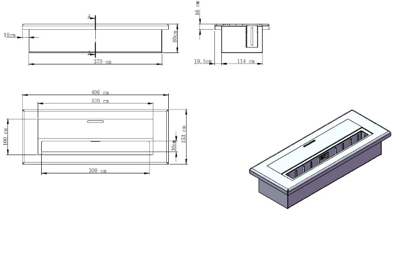 STONES Lampă de masă 15cm X 40cm H. 8cm