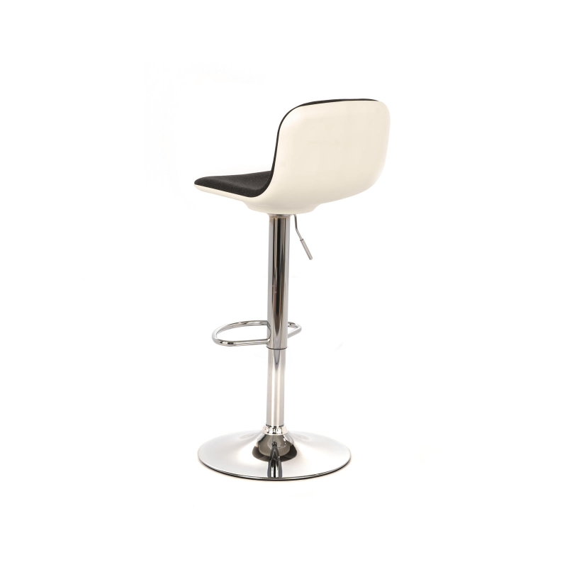 STONES Set 2 scaune de bar din țesătură gri închis cu bază metalică cromată reglabilă