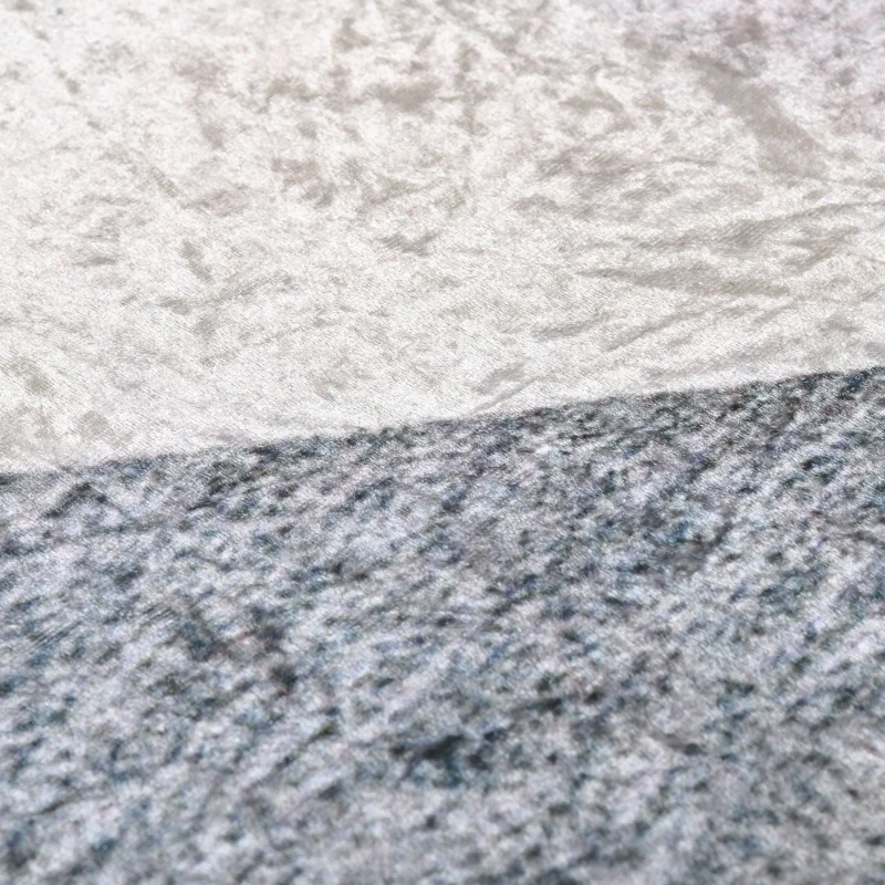 HOMCOM Alfombra de Salón Moderna de Terciopelo 230x160 cm Alfombra Geométrica para Dormitorio Oficina Gris