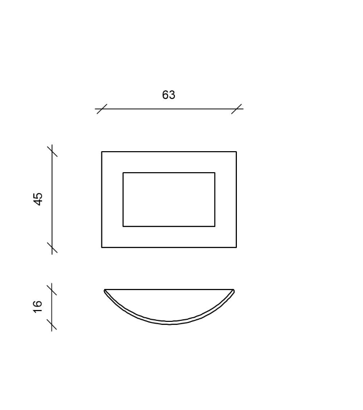 STONES Șemineu bio montat pe perete 15.5cm X 63cm H. 45cm