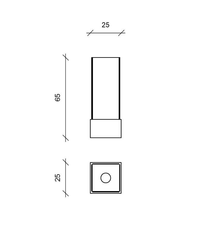STONES Șeminee cu bioetanol 25cm X 25cm H. 65cm