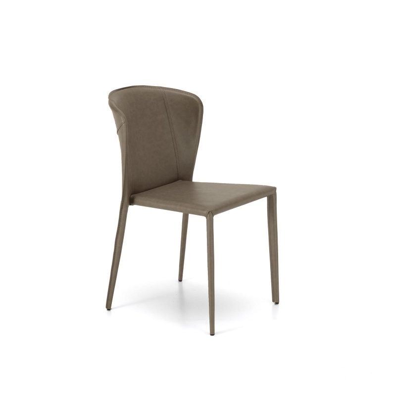 STONES Scaun din piele ecologică 49cm X 56cm H. 82cm
