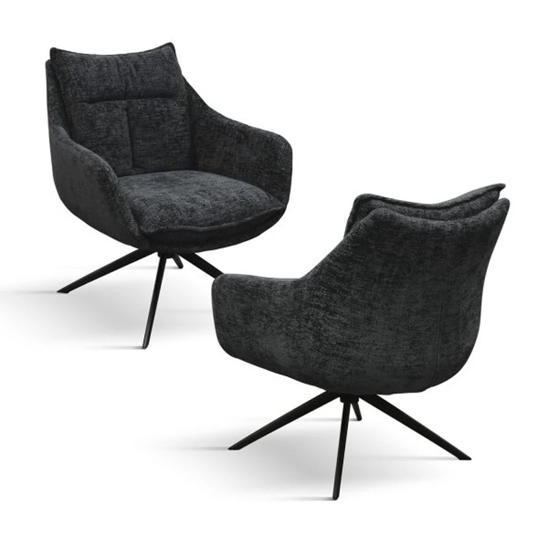 PAZZO DESIGN Fotoliu Vittoria negru