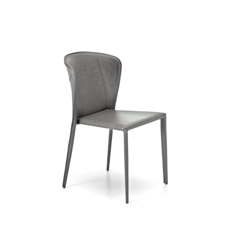 STONES Scaun din piele ecologică 49cm X 56cm H. 82cm