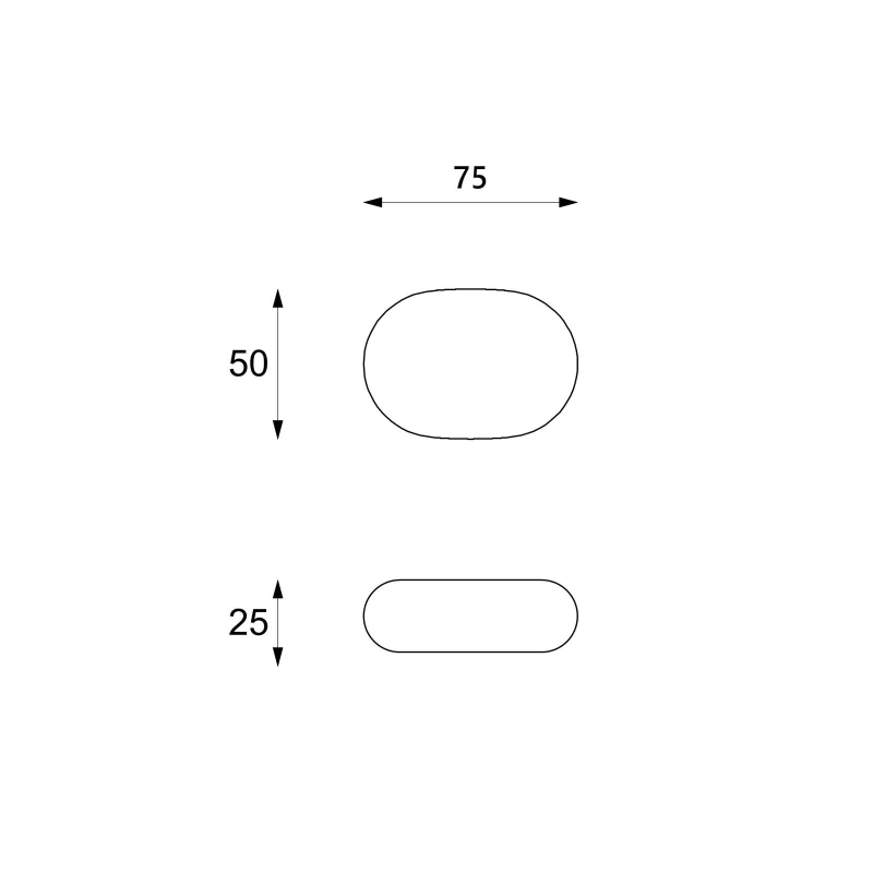 STONES Masă de cafea (50 x 75 x 27h) 75cm X 50cm H. 27cm