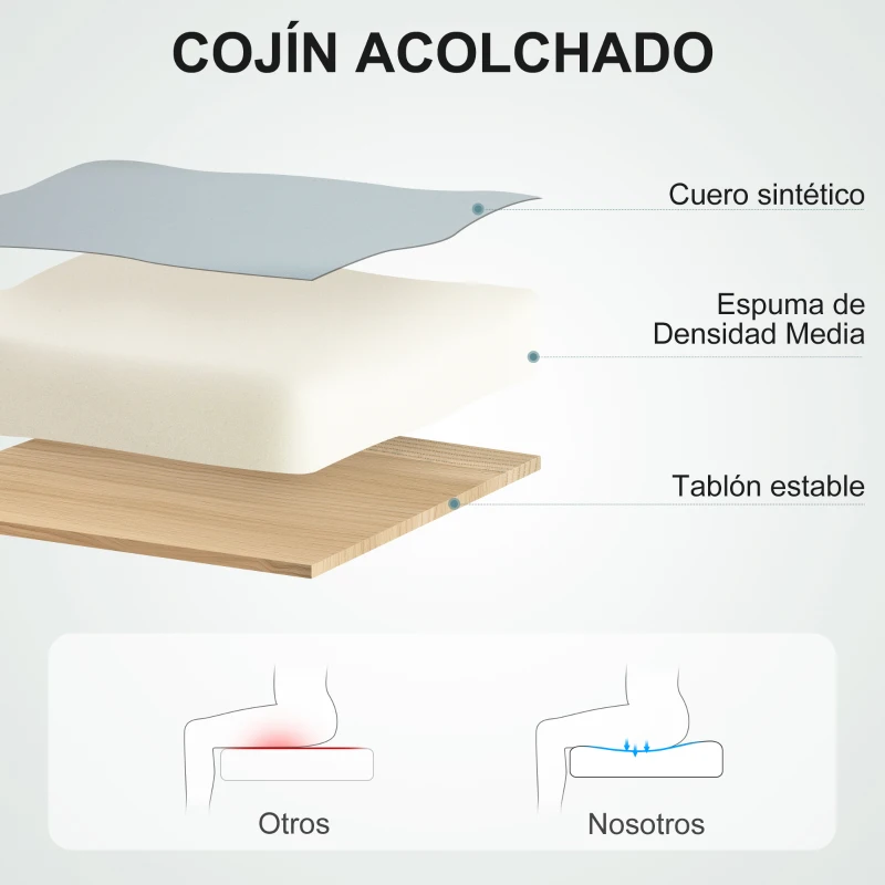 Vinsetto Silla de Escritorio Giratoria con Respaldo Alto Altura Ajustable Función Basculante y Reposabrazos Gris Claro