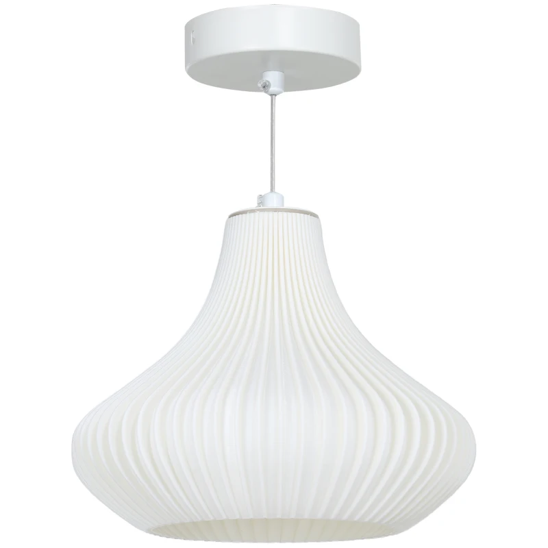 HOMCOM Lámpara de Techo LED Moderna Ø20,5x17,5 cm con Pantalla de Impresión 3D Luz Cálida de 3000K para Salón Dormitorio Cocina
