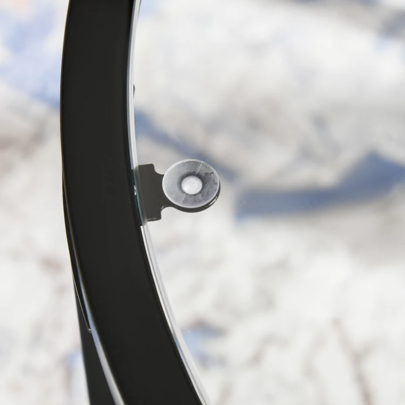 HOMCOM Set 2 Tavolini da Caffè Sovrapponibili in Vetro e Acciaio, Ø70x47.5 cm e Ø54 x 42.5 cm, Nero