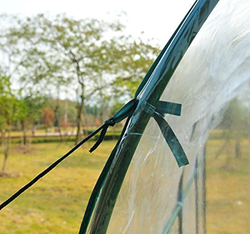Outsunny Serra Tunnel da giardino, Serra da Balcone per Piante e Orto con Copertura in PVC, Porta Avvolgibile e Telaio in Acciaio, 2x2.5x2m