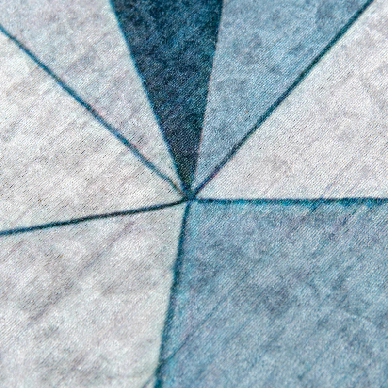 HOMCOM Alfombra de Salón Moderna de Terciopelo 230x160 cm Alfombra Geométrica con Base Antideslizante  Multicolor