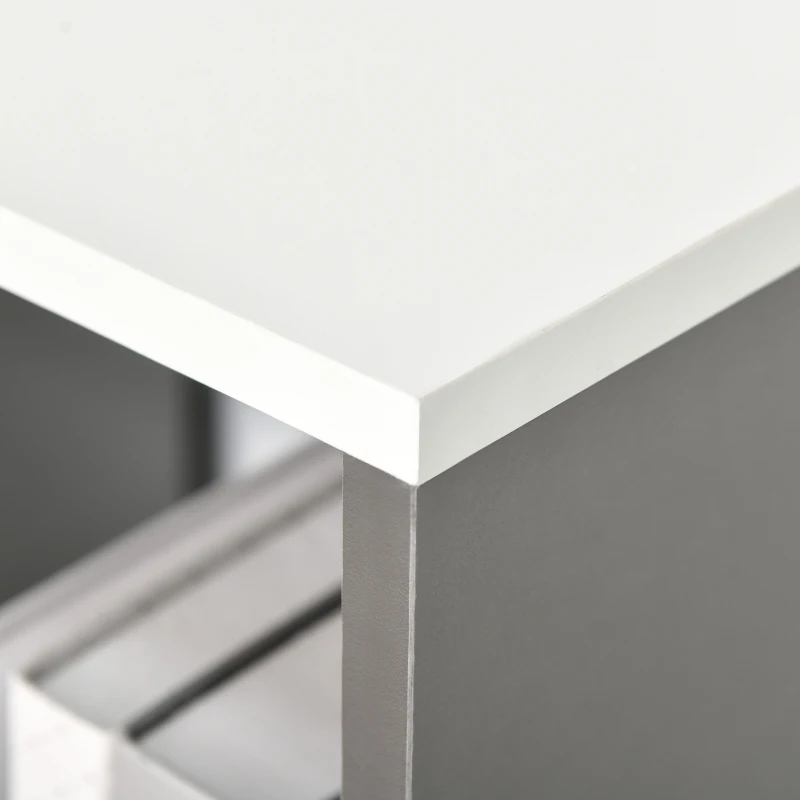 HOMCOM Mobile Libreria a 8 Ripiani per Soggiorno e Camera da Letto, in Legno, 100x24x124 cm, Grigio Carbone
