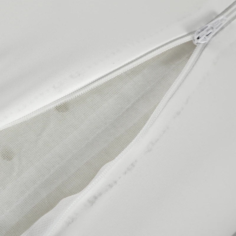 HOMCOM Memory-Foam-Nackenkissen mit doppelter Höhe und abnehmbarem Bezug, 60x40x10/12 cm, Weiß Creme