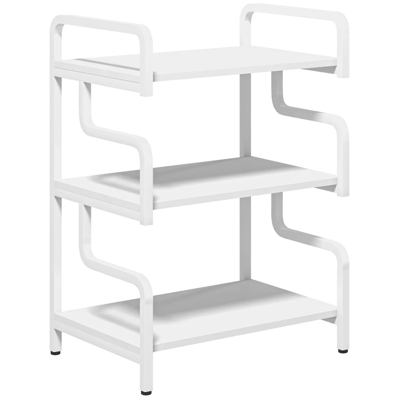 HOMCOM Rafturi de Depozitare cu 3 Niveluri, Rafturi Metalice(m-11)