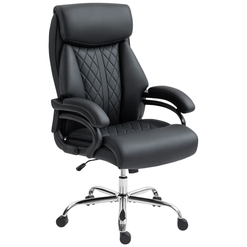 HOMCOM Executive Office Chair with Spring Padding - Black
