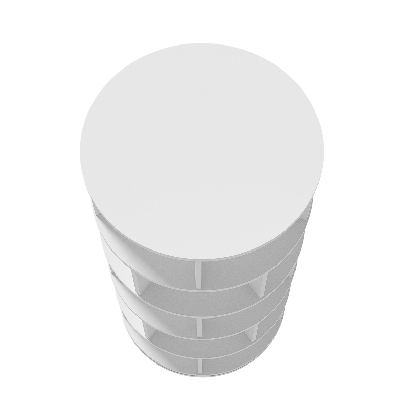 Rotating Shoe Rack with 5 Tiers, Ample Storage Space, Versatile Storage for Shoes, Books, and More, 60L x 60W x 115H cm, White