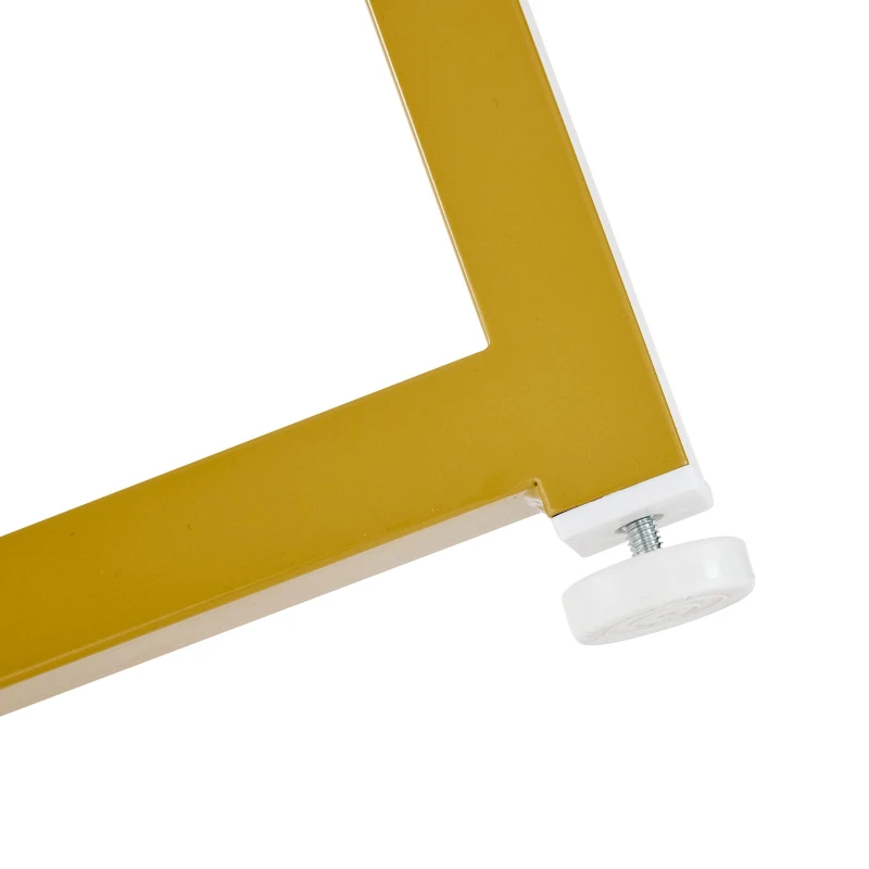 Dining Table Set with 4 Velvet Chairs, Space-Saving Design, MDF Top and Gold-Plated Iron Frame, Easy assembly, 80L x 80W x 75H cm, White+Gold