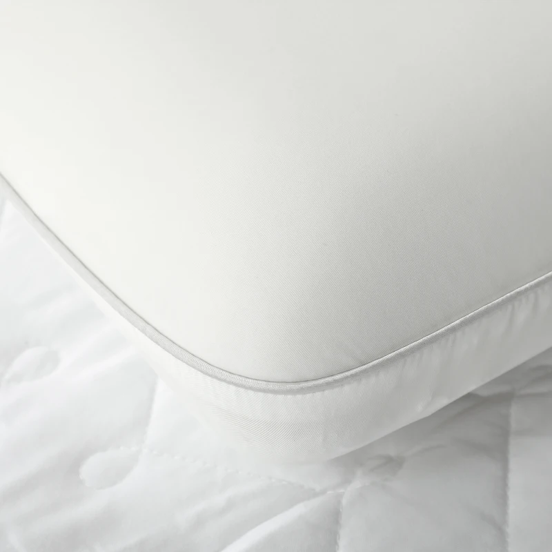 HOMCOM Almohada de Espuma de Memoria Almohada de Cuello con Funda Desmontable Ergonómica 60x40 cm, Blanco Crema