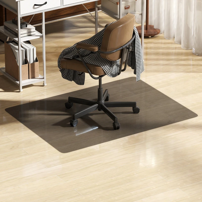 HOMCOM Tapete Protetor para Chão 120x90 cm Tapete para Cadeira de Escritório Protetor de Chão Preto