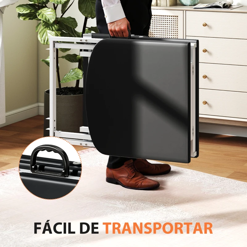 HOMCOM Camilla Masaje Plegable Portátil de 3 Zonas con Respaldo Ajustable Reposacabezas Reposabrazos 182x82x68 cm Naranja