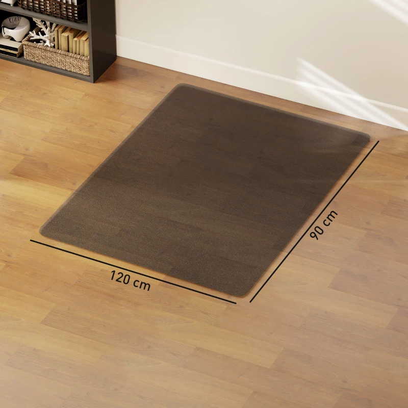 HOMCOM Tapete Protetor para Chão 120x90 cm Tapete para Cadeira de Escritório Protetor de Chão Preto