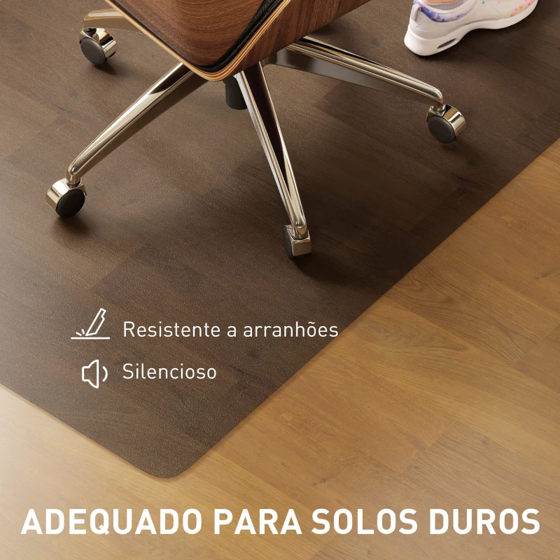 HOMCOM Tapete Protetor para Chão 120x90 cm Tapete para Cadeira de Escritório Protetor de Chão Preto