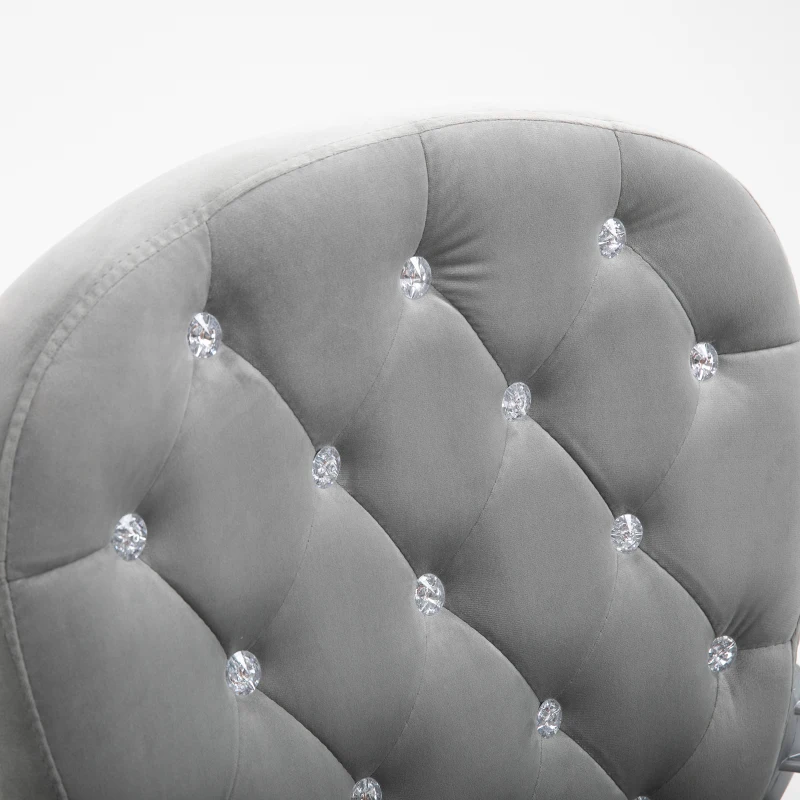HOMCOM Sedia da Ufficio in Stile contemporaneo con Altezza Regolabile e Ruote Girevoli, 60x61x95105 cm, Grigia
