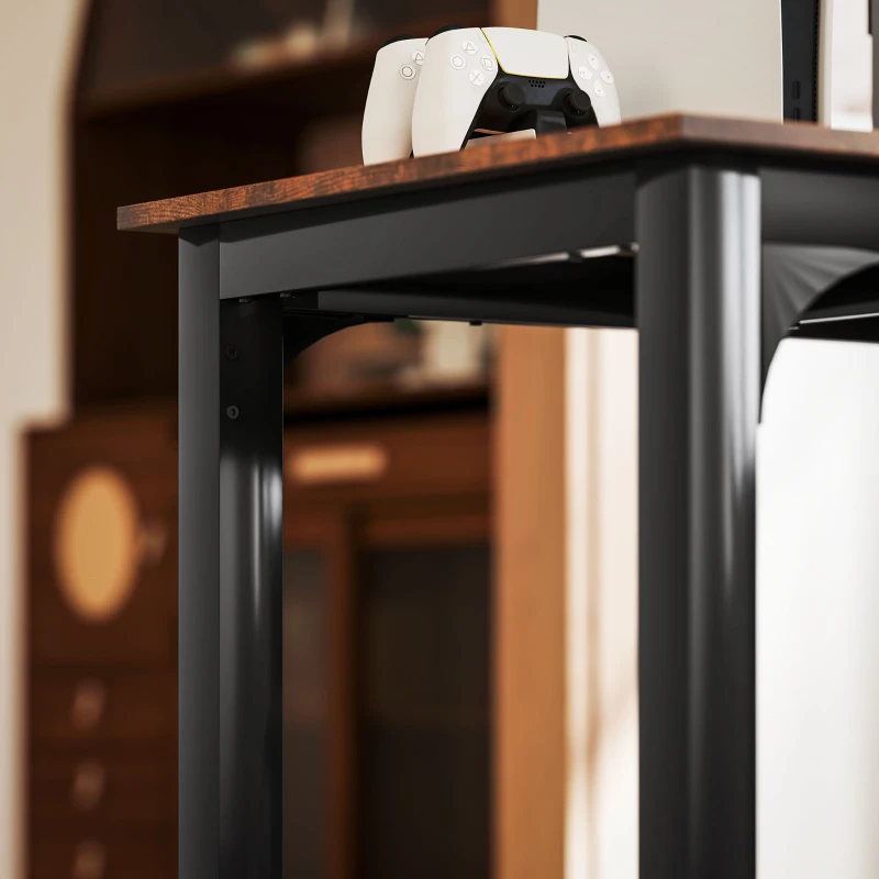 HOMCOM Bureau, Computertafel, rustiek ontwerp, ruime ruimte, spaanplaat, Bruin