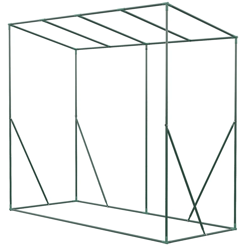 Outsunny Estufa de Jardim Anti UV 2 Janelas com Tela Mosquiteira Barras de Reforço 200x77x169 cm Aço PP Verde