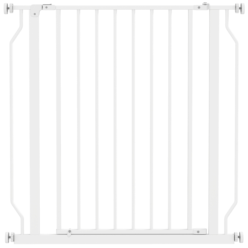 Pawhut Barreira de Segurança para Animal Doméstico com Comprimento Ajustável 75-85x76 cm Branco