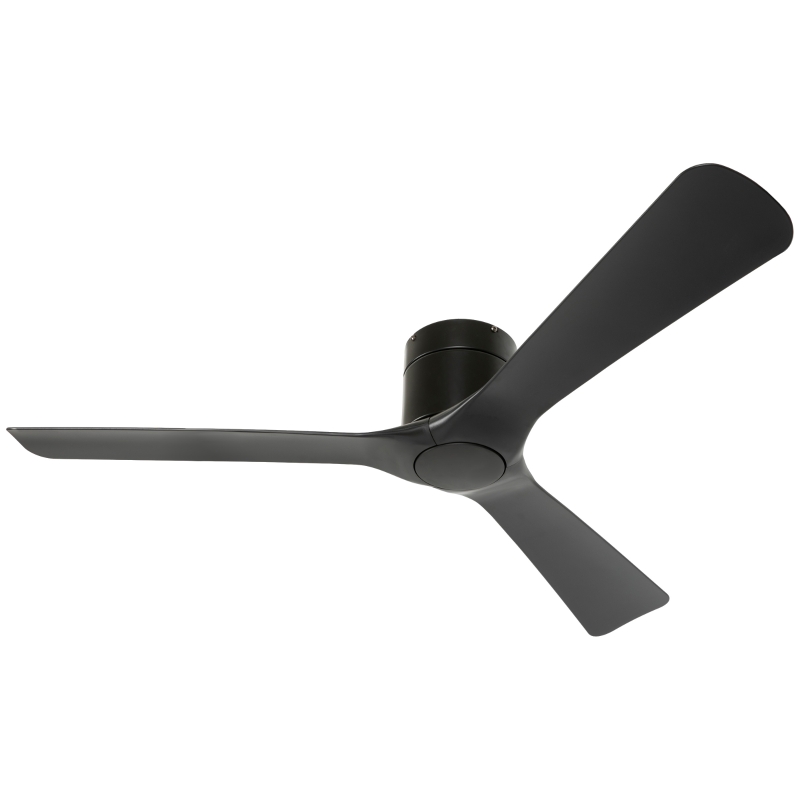 HOMCOM Ventilador de Teto Reversível com 3 Pás 6 Velocidades Temporizador Até 8 Horas e Controle Remoto Preto