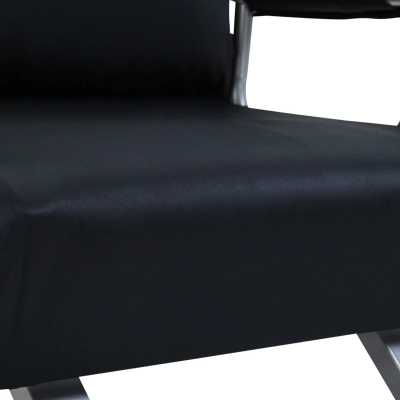 HOMCOM Sofá Cama 3 em 1 Cama de Hóspedes Poltrona Incluindo Almofadas Preto