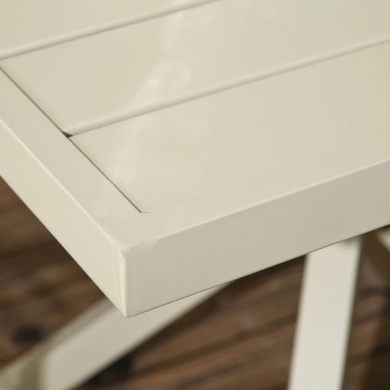 Outsunny Conjunto de Jantar de Jardim 5 Peças 4 Cadeiras e 1 Mesa Quadrada Metal e Corda Trançada em Vime Sintético