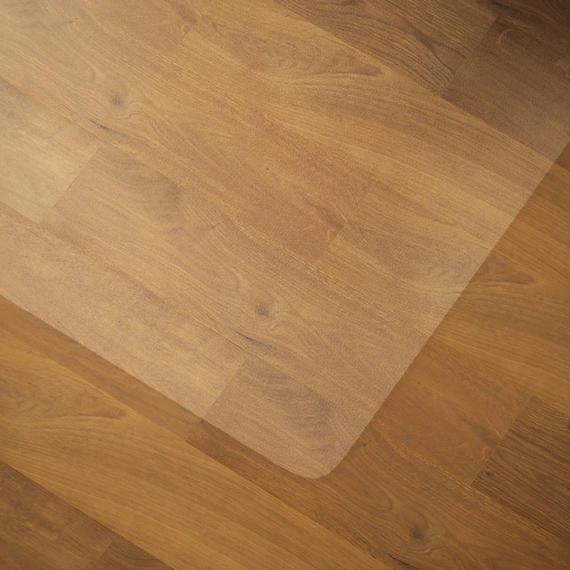 HOMCOM Bodenschutzmatte, rutschfest, 1,5mm dick, 100 x 150 cm, Transparent