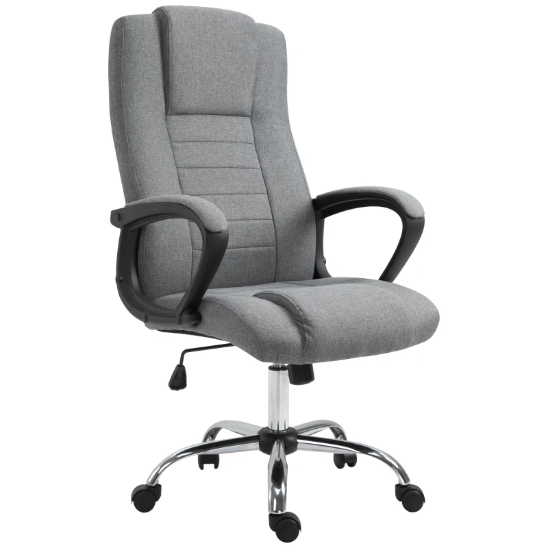 Vinsetto Cadeira de Escritório Presidencial Ergonômica Reclinável e Acolchoada com Altura e Inclinação Ajustáveis 62x76x110-119 cm