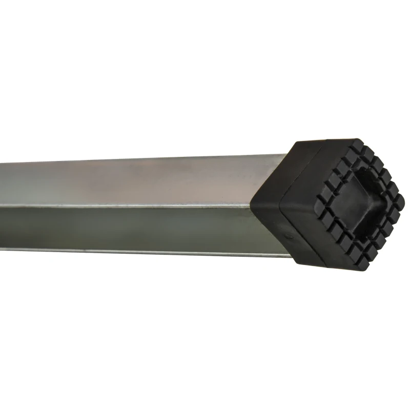 DURHAND Conjunto de 2 Cavaletes Dobráveis Telescópicos Ajustáveis 100x60x62-90 cm Superfície Antiderrapante Metal Preto Amarel