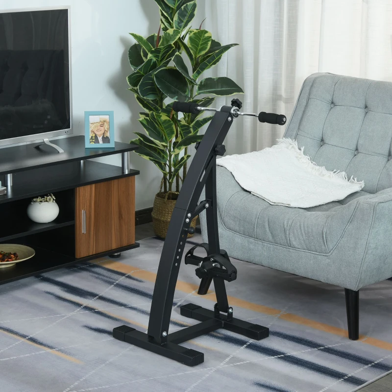 HOMCOM Pedalada para Pernas e Braços com Tela LED Altura e Intensidade Ajustável 40x42,5x100 cm Preto