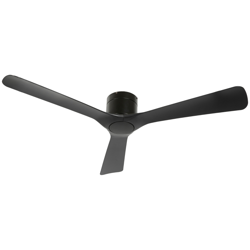 HOMCOM Ventilador de Teto Reversível com 3 Pás 6 Velocidades Temporizador Até 8 Horas e Controle Remoto Preto