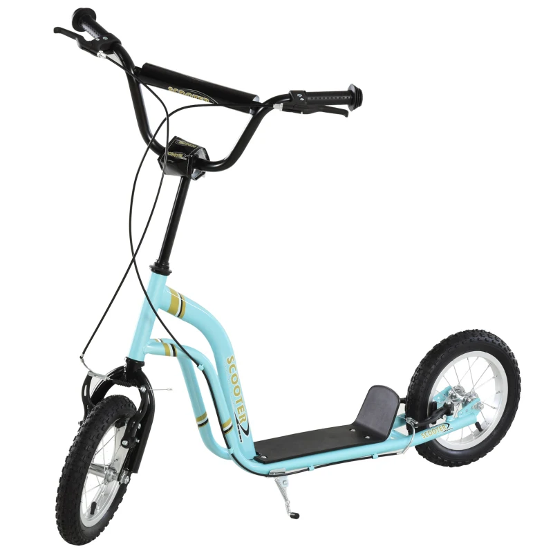 HOMCOM Trotinete para Crianças de 5-12 Anos 2 Rodas Trotinete Infantil com Altura Ajustável 120x58x85-95 cm Azul
