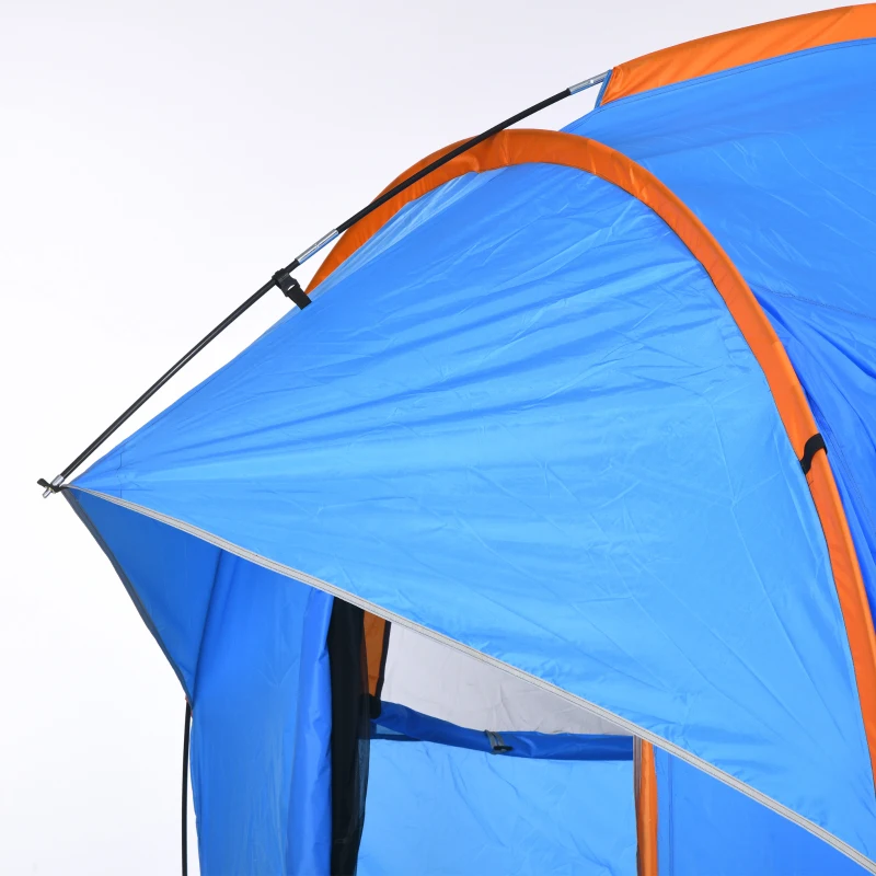 Outsunny Tenda de Carro para Suv 5-6 Pessoas com 3 Portas Janela de Malha para Caminhada Azul e Laranja