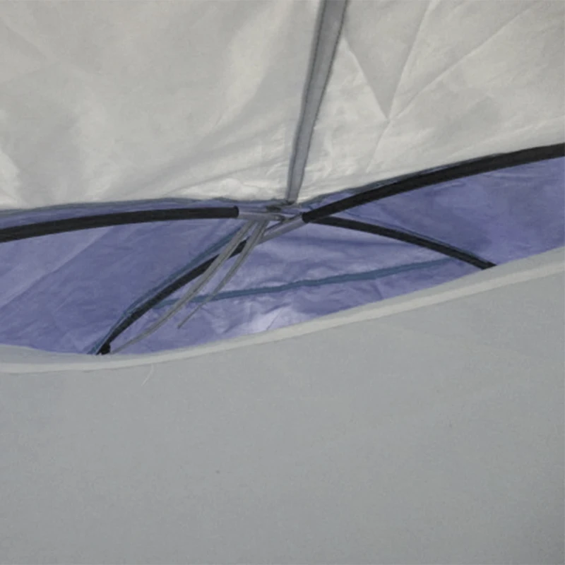 Outsunny Tenda de Camping 3/4 Pessoas Cúpula Leve Ventilada com Portas com Zíper 320x240x130 cm Azul Escuro Cinza Claro