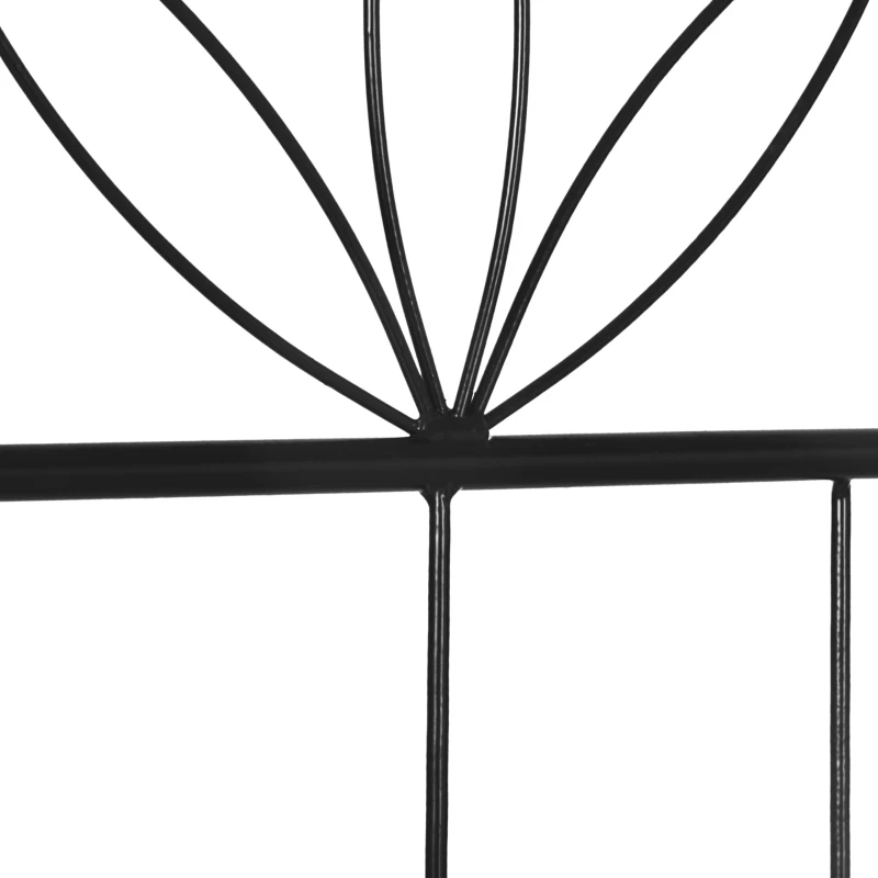 Outsunny Treliça de Jardim Conjunto de 2 Suportes para Plantas Trepadeiras em Metal 51x152 cm Preto