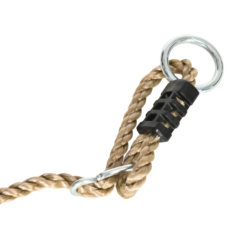 Outsunny Kits de Tirolesas para Crianças 6-10 Anos Pega Antiderrapante Corda Ajustável Dispositivo de Proteção de Árvore