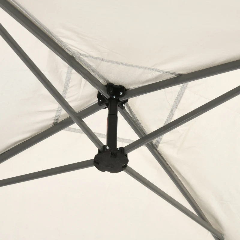 Outsunny Gazebo de Jardim 3x3 m com Mosquiteiro e Bolsa de Transporte com Rodas Cor Creme