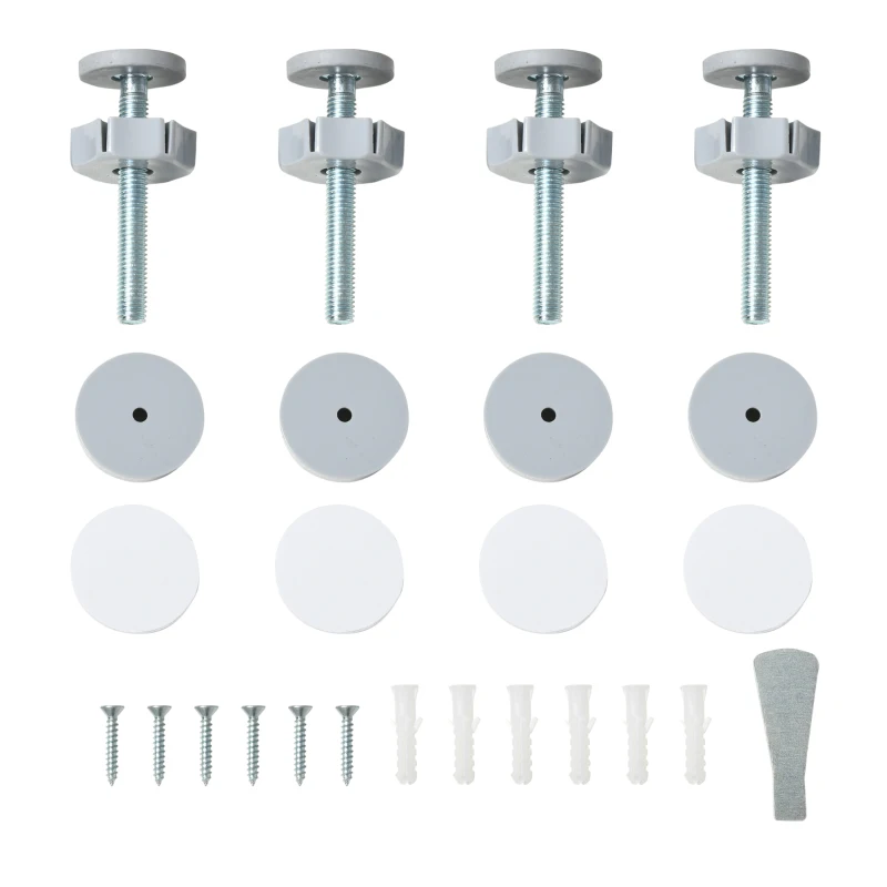 Pawhut Barreira de Segurança para Cães Animais Sem Furar com Fecho Automático Largura 76-103 cm Branco