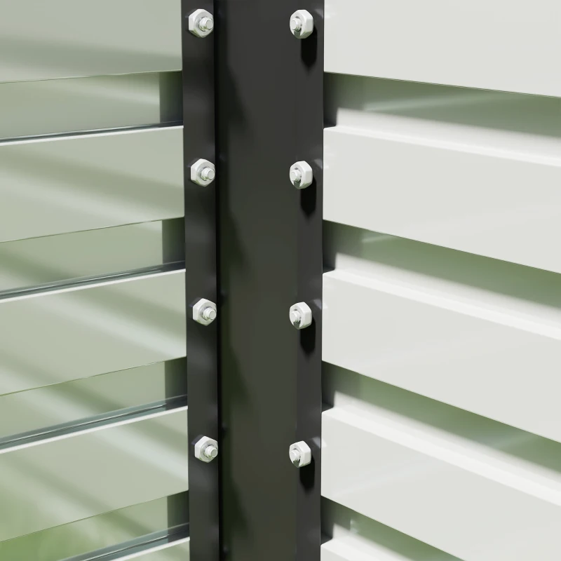 Outsunny Jardineira Elevada Galvanizada Retangular para Exterior Fundo Aberto 240x120x60 cm Cinza