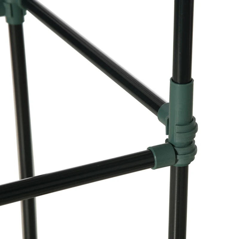 Outsunny Canteiro de Jardim Floreira Retangular em Metal com Tutores para Tomates e Plantas Trepadeiras 180x90x29,5 cm