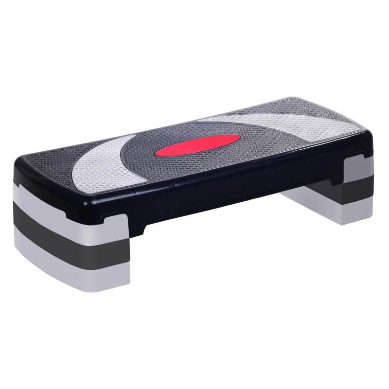 HOMCOM Step Fitness Aerobic Stepper Altura Ajustável Superfície Antiderrapante 78x29x20 cm